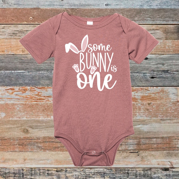 Some Bunny is One Girl, Bunny Birthday Outfit, First Birthday Outfit Girl, Easter Birthday, SomeBunny is One Outfit, First Birthday Gift