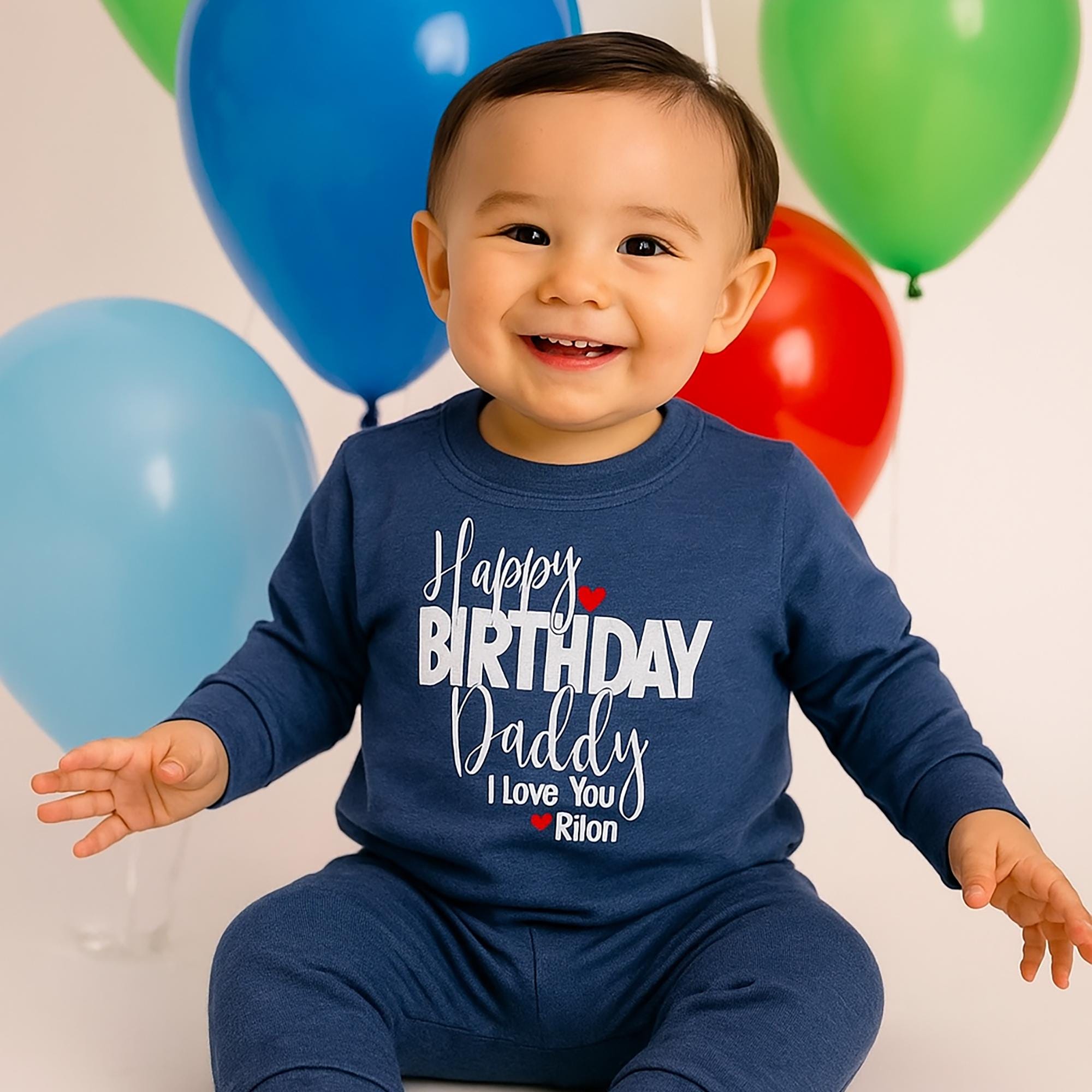 happy birthday daddy dress Happy 1st Birthday as My DADDY BLUE Baby Boy Outfit (first Birthday | 1st Birthday Daddy L Dad Birthday L New Dad Gift | Love My Dad)