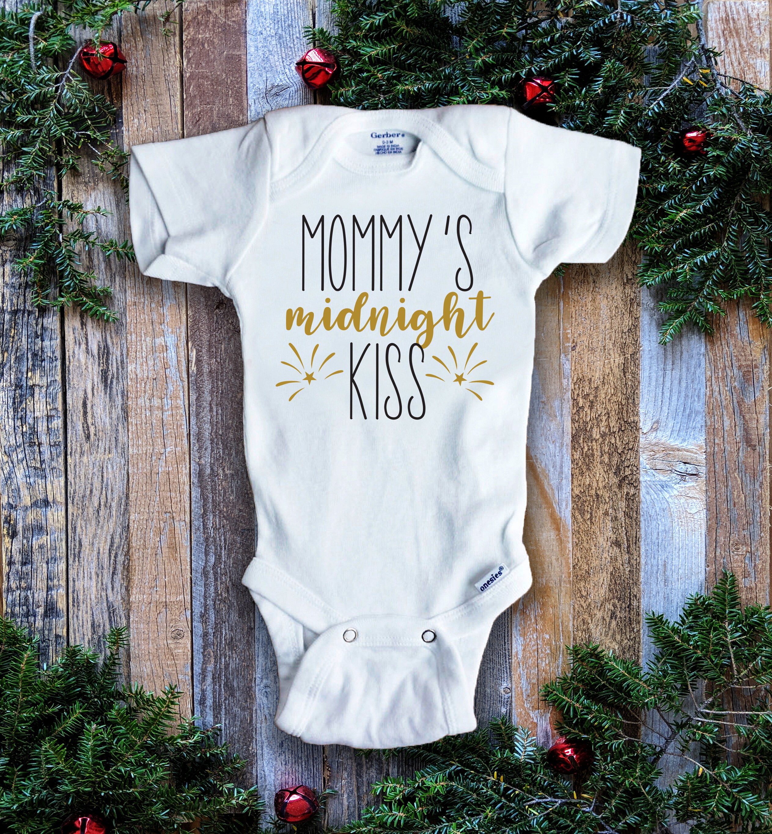 Mommy s Midnight Kiss Daddy s Midnight Kiss New Years Eve Romper