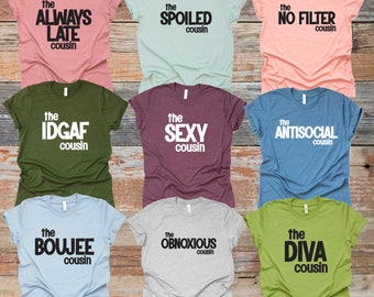 Personalized Cousin Crew Shirts: Family Reunion Trip Custom Matching Group Tees