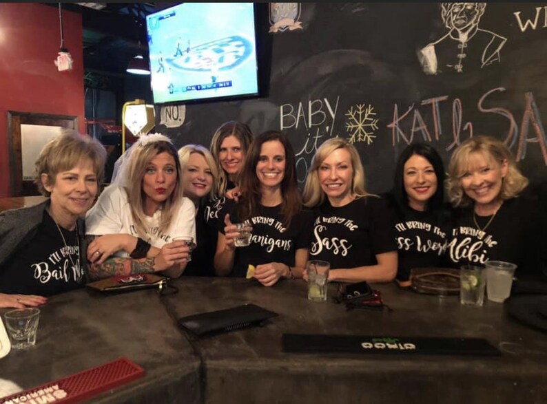 Funny Group Shirts, Wine Tasting Bachelorette Party: Custom Bridal Party Friend Gifts image 6