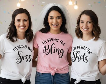 Custom Funny Bachelorette Party T-Shirts I'll Bring the Bridesmaids Group Matching Beach Trip Gifts