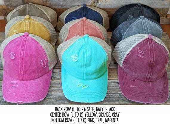 Personalized Distressed Trucker Hat:  display picture 1
