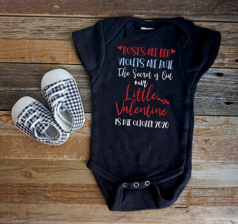 Roses Are Red Pregnancy Announcement Valentine's Day Baby Etsy