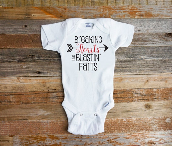 Breaking Hearts and Blasting Farts onesie or t-shirt funny | Etsy