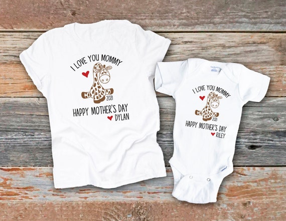 Mommy Happy Mother's Day Giraffe Shirt Mommy Happy Mother's Day Giraffe Shirt