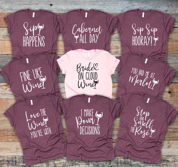 Womens Womens Wine Bachelorette Shirt | Stop And Smell The Rose Womens Womens Wine Bachelorette Shirt | Stop And Smell The Rose