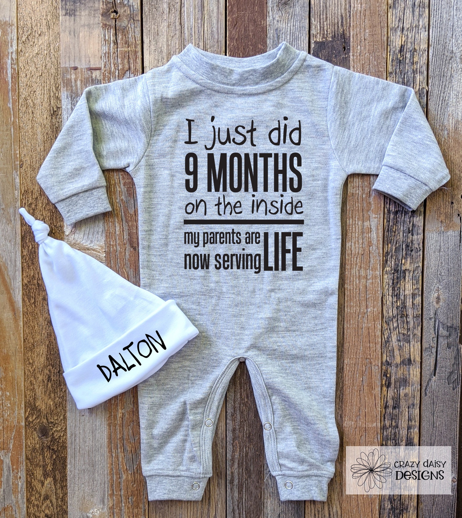 I Just Did 9 Months on the Inside Funny Baby Romper Etsy