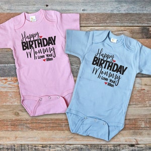 Alles Gute zum Geburtstag Mama, ich liebe dich Shirt, personalisiertes Geschenk für Mama vom Baby