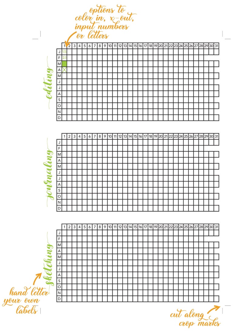 2023 B5 Yearly Habit Tracker For Planners Or Journals Etsy
