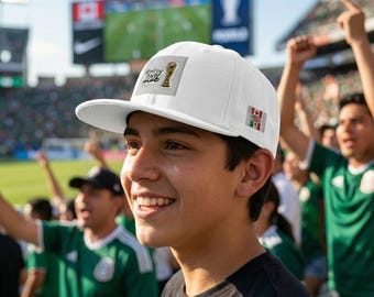 World Cup 2026 Snapback Hat, USA Mexico Canada Flags, Soccer Fan Gift
