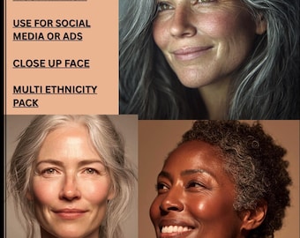 Model Image Pack AI Grey Hair Over 50