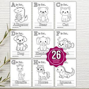 ABC Coloring Book Baby Shower Game, ABC Book Baby Shower Activity, ABC Baby Shower Coloring Book, Baby Shower Game Bundle, Baby Activities