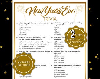 Gioco a quiz di Capodanno, Gioco a quiz di Capodanno, Gioco di Capodanno, Gioco per la festa di Natale di Capodanno, Quiz di Capodanno, Capodanno