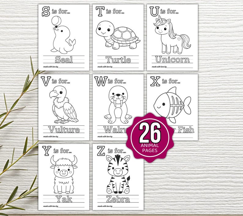 ABC Coloring Book Baby Shower Game, ABC Book Baby Shower Activity, ABC Baby Shower Coloring Book, Baby Shower Game Bundle, Baby Activities