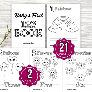 123 Coloring Book Baby Shower Game, 123 Book Baby Shower Activity, 123 Baby Shower Coloring Book, Baby Shower Game Bundle, Baby Activities