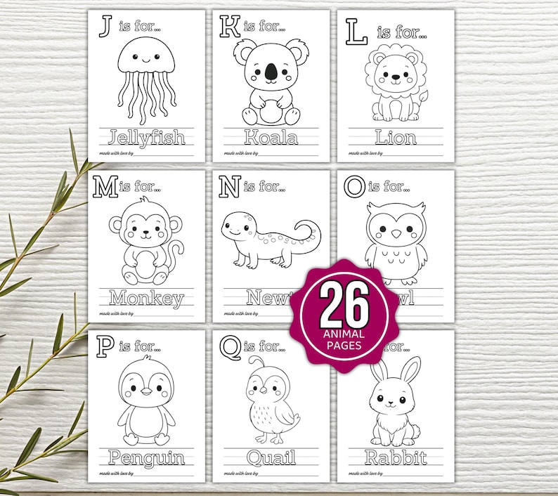 ABC Coloring Book Baby Shower Game, ABC Book Baby Shower Activity, ABC Baby Shower Coloring Book, Baby Shower Game Bundle, Baby Activities