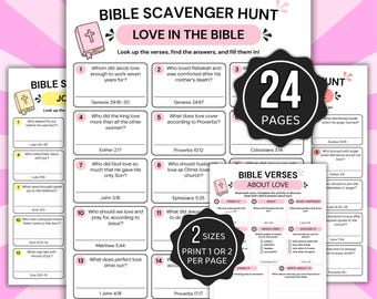 Emotions Bible Scavenger Hunt Bundle, Youth Group Games, Bible Search Games, Christian Hunt Game, Kids Bible Game, Church Game, Bible Trivia