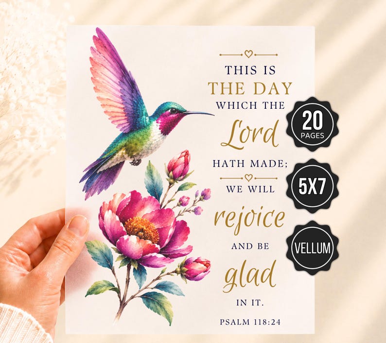 Vellum Bible Inserts, Bible Verse Tip Ins, Scripture Cards, Bible Journaling Inserts, Christian Gifts for Women, Bible Study Accessories