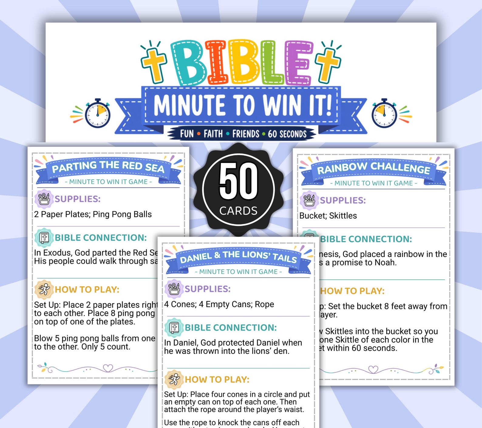 Win Win Activity Bible Minute to Win It Games, Bible Study Activities, Church Party ...