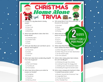 Home Alone Trivia Game, Home Alone Christmas Game, Christmas Game, Christmas Party Game, Christmas Trivia Game, Christmas Movie Trivia Game