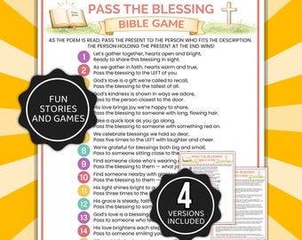 Pass the Blessing Game, Pass the Blessing Left Right Game, Womens Ministry Pass the Gift Game, Fun Womens Ministry Game, Womens Bible Games