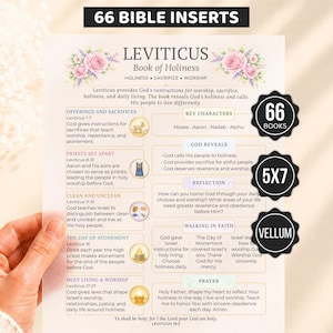 Bible Inserts, Womens Bible Study Guide, Bible Tip Ins, Printable Bible Study Insert, Books of the Bible Overview, 66 Bible Book Summaries