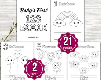 Juego para colorear de baby shower 123, actividad para baby shower 123, libro para colorear de baby shower 123, paquete de juegos para baby shower, actividades para bebés