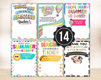 Printable Gift Card Holders for Teachers, Teacher Gift Card Holders, Teacher Appreciation Gift Card Holders, End of School Year Card Holder