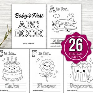 ABC Coloring Book Baby Shower Game, ABC Book Baby Shower Activity, ABC Baby Shower Coloring Book, Baby Shower Game Bundle, Baby Activities