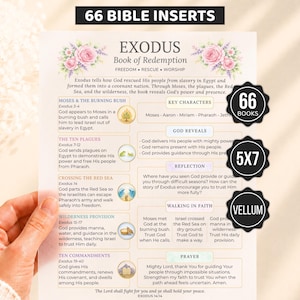 Bible Inserts, Womens Bible Study Guide, Bible Tip Ins, Printable Bible Study Insert, Books of the Bible Overview, 66 Bible Book Summaries