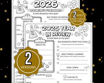 2025 Jahr im Rückblick, Alles über meine 2025 druckbare, 2025 Jahr im Rückblick Aktivität, Silvester Zeitkapsel Arbeitsblatt, Kinder Neujahrs Spiel