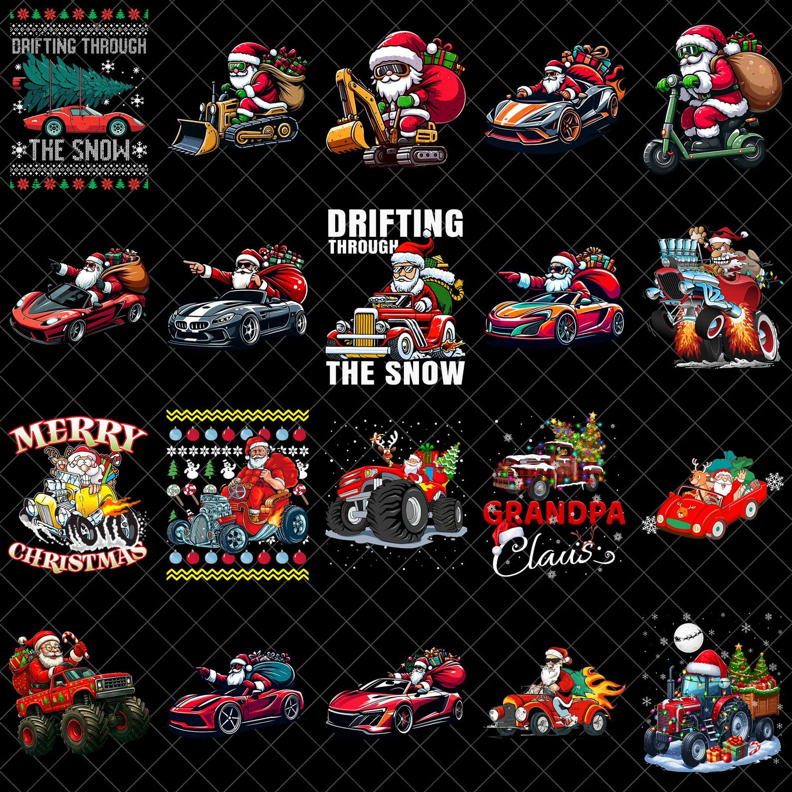 Take A Look About Race Car Santa
