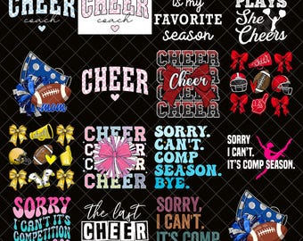 Custom Cheer Png Bundle, Cheerleader Coquette Png, Cheer Season Png, Team Spirit Png, Preppy Cheer Mom Png, Megaphone Png, Cheer Team Png