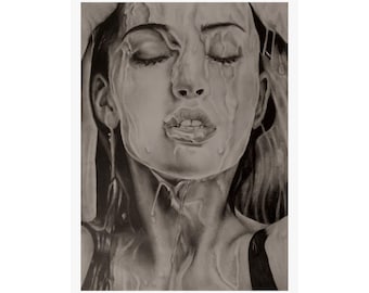 Emotive Woman Portrait, Giclée Matte Art Print