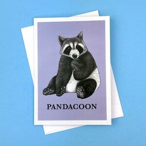 Pandabeer-wenskaart | Hybride panda + wasbeer | 5 x 7"
