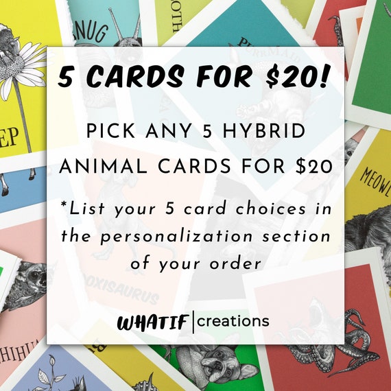 5 for 20.00 Hybrid Animal Fridge Magnet Deal Cat and Animal Hybrids Whatif Creations 2 inch Refrigerator Magnet Different Dog Breeds
