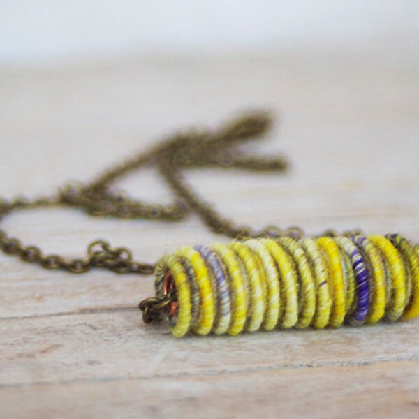 Colorful Yarn Bead Necklace