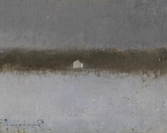 Field's Edge House - Original Oil Painting