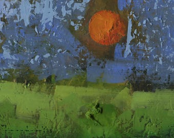 Run Meadow Moon - Original Oil Painting