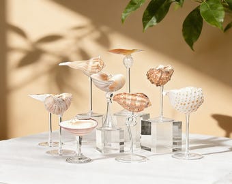 Handmade Seashell Wine Martine Glasses – Bespoke Beach Wedding Decor
