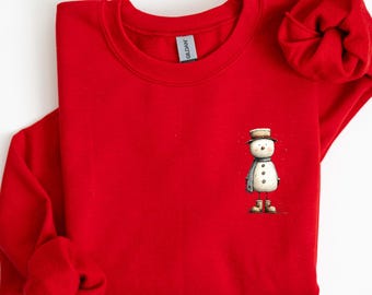 Cute Snowman Christmas Sweatshirt, Christmas Light Tee, Family Christmas Tee, Santa Hat Sweatshirt, Christmas Gift