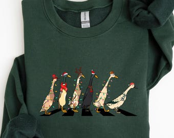 Christmas Ducks Sweatshirt , Funny Christmas Goose Shirt , Funny Christmas Sweatshirt, Cute Holiday Shirt, Animal Lover Gift, Farm Animals