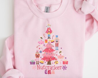 Christmas Nutcracker Era FAUX! Sweatshirt , Cute Nutcracker Christmas Tree Shirt , Christmas Sweatshirt, Cute Holiday Shirt, Gift For Her