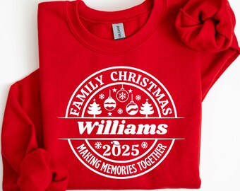 Custom Family Christmas Making Memories Sweatshirt, Personalized Family Christmas Tee, Festive Holiday Sweatshirt, Christmas Squad Gift