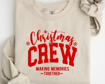 クリスマスクルーが一緒に思い出を作るスウェットシャツ、ファミリークリスマススウェットシャツ、ファミリークリスマスギフト、お祭りホリデースウェットシャツ