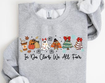 Pumpkin Ghost Goose Sweatshirt , Thanksgiving Turkey T-shirt , Fall Vibes, Pumpkin Season, Turkey Day Tee, Thanksgiving Gift