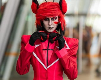 Disfraz de Alastor para cosplay, conjunto completo de anime del juego del diablo, atuendo del personaje.