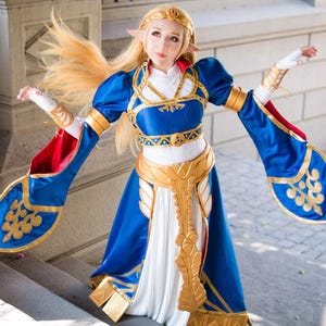 Vestido de cosplay de la princesa Zelda, traje de guardia real, disfraz de Link imagen 6