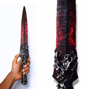 Vermyros Resin Dagger – Handmade Fantasy Blade | Cosplay Weapon | Gothic Decor | Realistic Weight Prop | Gift for Gamers & Collectors